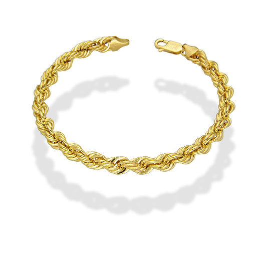 MR14PD048 Pulsera Dama Oro Sólido 14K Torsal Lisa Super Ligera 6 mm x 18 cm