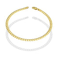 MR14PD101 Pulsera Dama Oro Sólido 14K Mod Cubana Americana 1*0 Lisa 3.2 mm x 18 cm