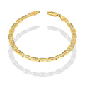 MR14PD114 Pulsera Dama Oro Sólido 14K Mod Valentino Diamantado Estrella Florentino 5 mm x 18 cm