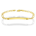 MR14PD119 Pulsera Esclava Dama Oro Sólido 14K Mod Fígaro 3*1 Lisa 4.5 mm x 18 cm
