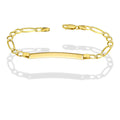 MR14PD120 Pulsera Esclava Dama Oro Sólido 14K Mod Fígaro 3*1 Lisa 5 mm x 18 cm