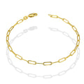 MR14PD129 Pulsera Dama Oro Sólido 14K Modelo Clip 2.5 mm x 18 cm