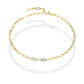 MR14TB005 Pulsera Tobillera Dama Oro Sólido 14K Mod Figaro Milan Lisa 3 mm x 23.5 cm