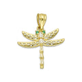 NR14DJ149 Dije Oro Sólido 14K Libélula Alas Caladas 2.2 cm x 2.4 cm