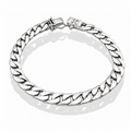 LPPC117-20P Pulsera Personalizada Mod Cubana 7 mm x 20 cm en Plata Ley .925