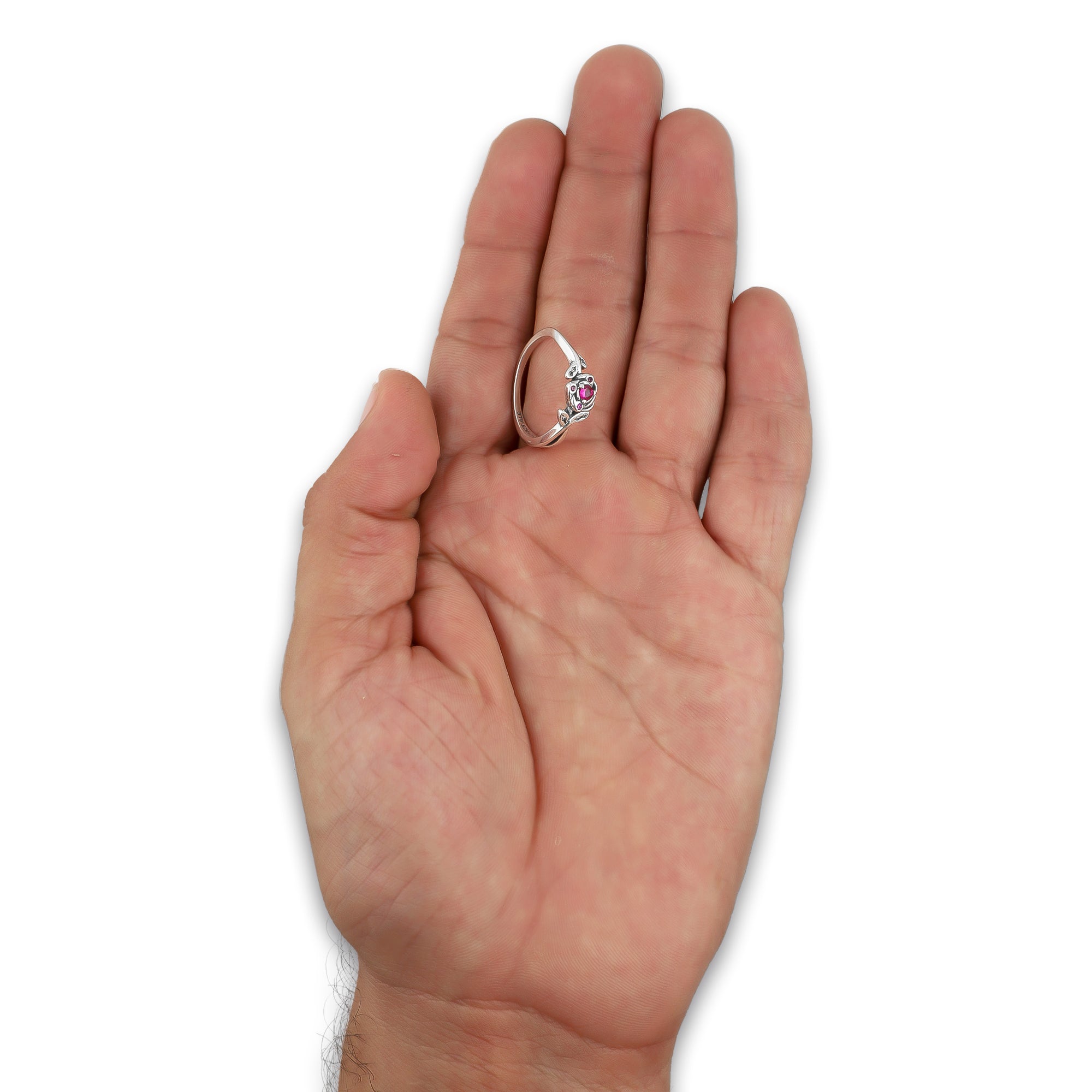 TMPAD002 Anillo Pand Princesas Bella en Plata Fina .925