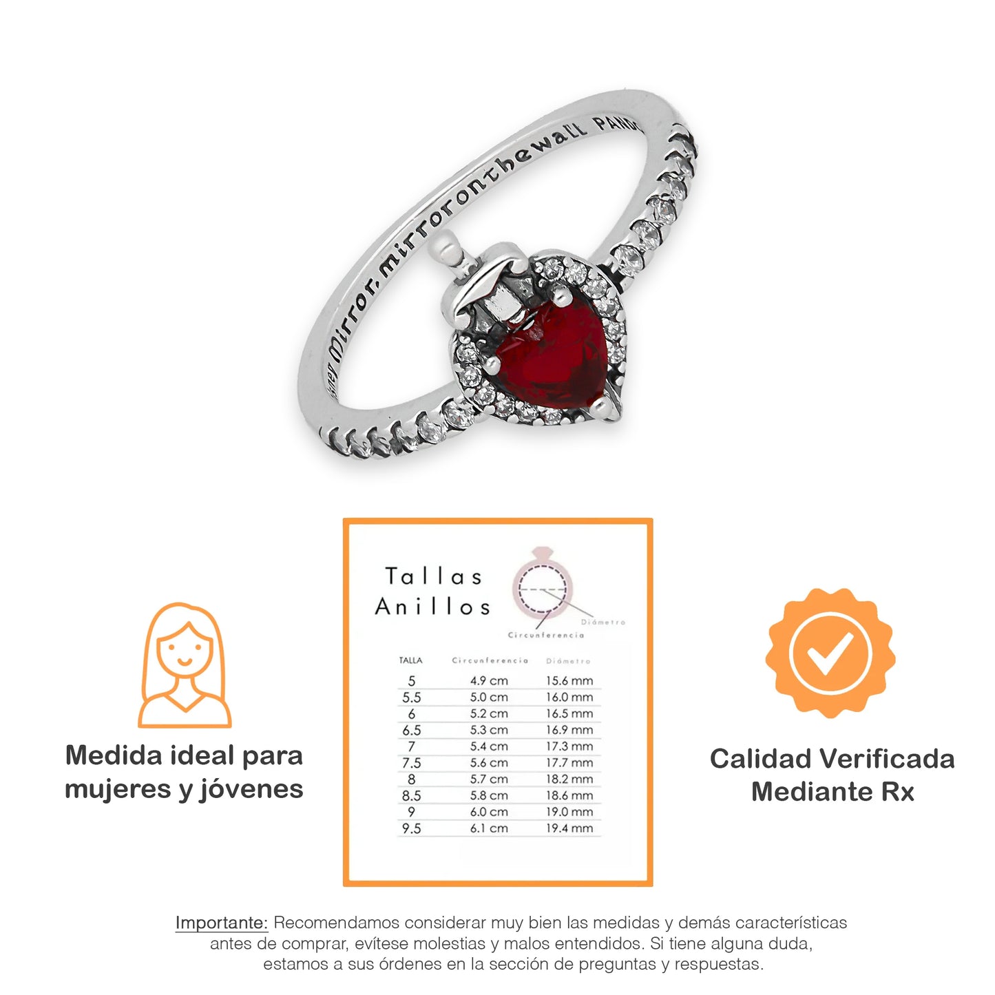 TMPAD005 Anillo Pand Princesas Malefica en Plata Fina .925