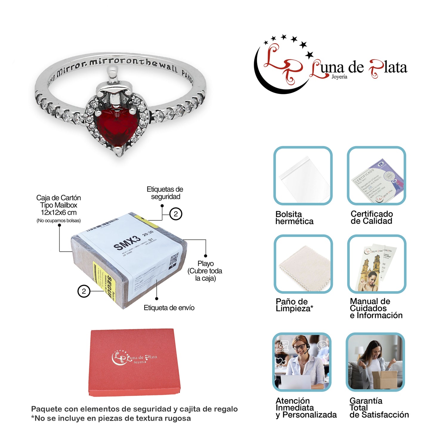 TMPAD005 Anillo Pand Princesas Malefica en Plata Fina .925