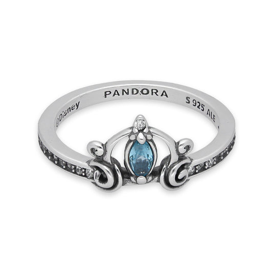 TMPAD006 Anillo Pand Princesas Cenicienta en Plata Fina .925