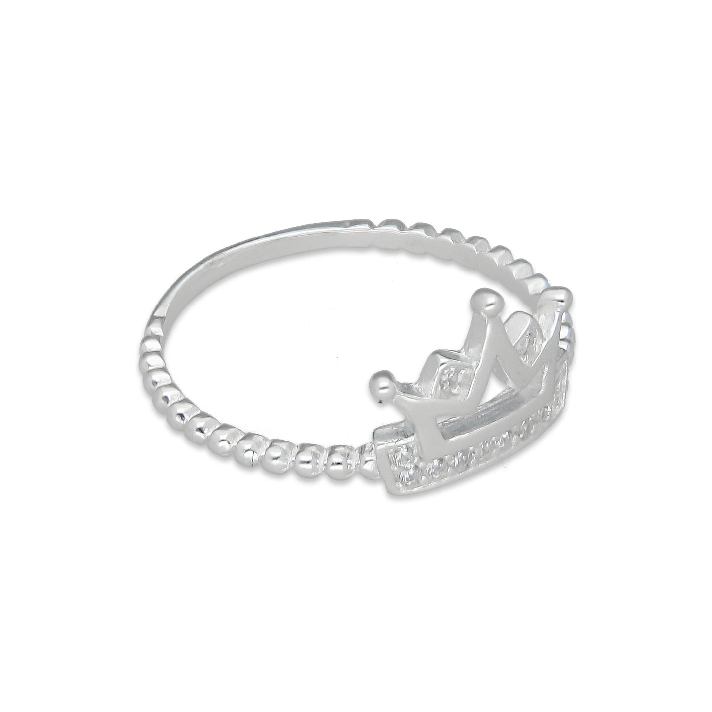 TMPAD010 Anillo de Corona Tipo Quinceañera en Plata Fina.925