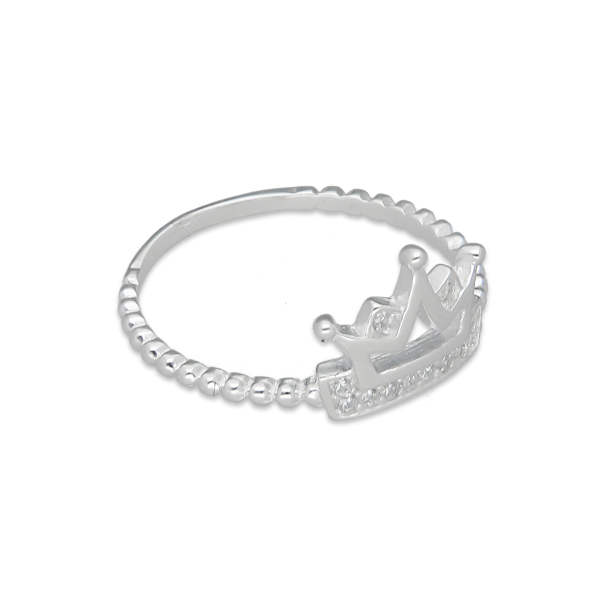 TMPAD010 Anillo de Corona Tipo Quinceañera en Plata Fina.925