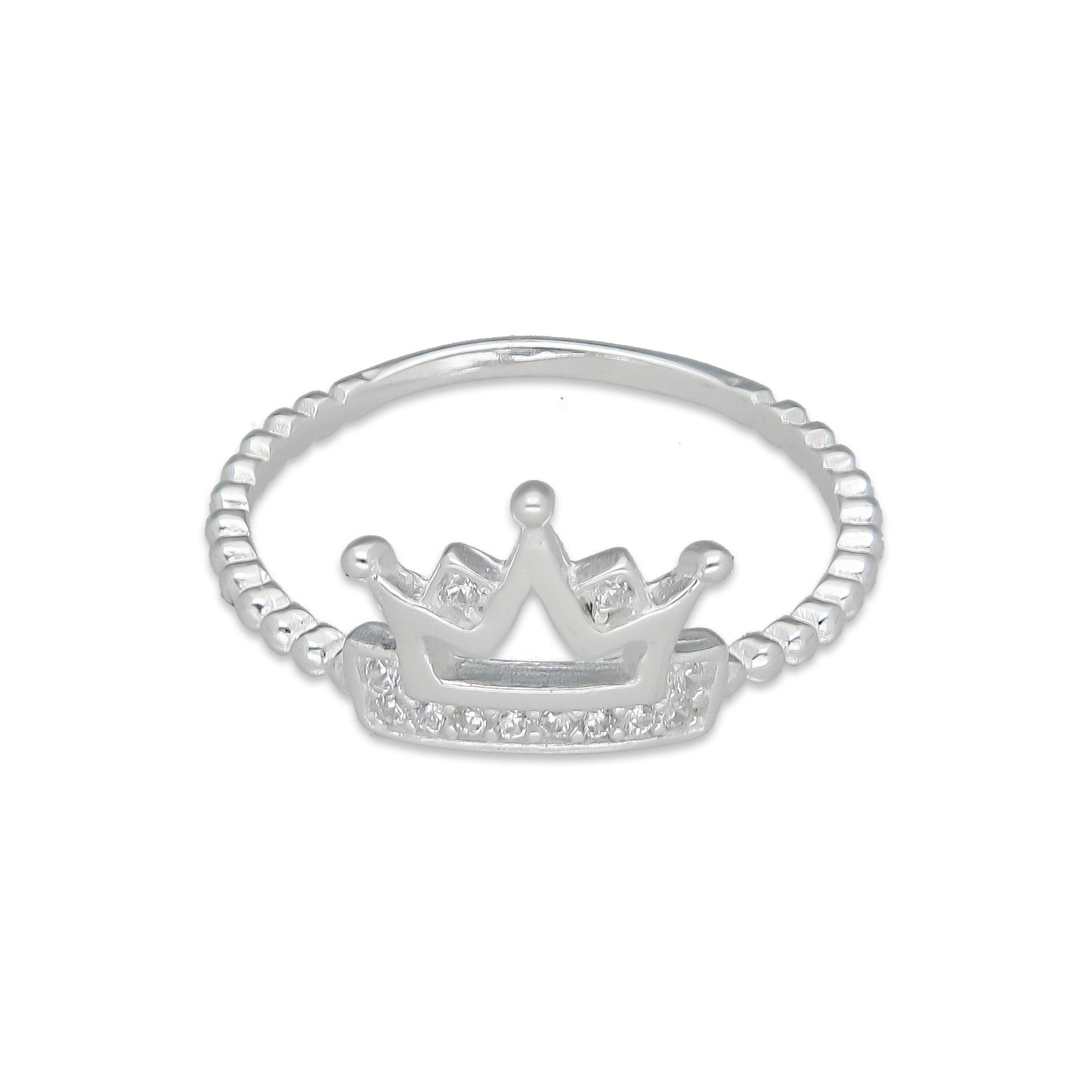 TMPAD010 Anillo de Corona Tipo Quinceañera en Plata Fina.925