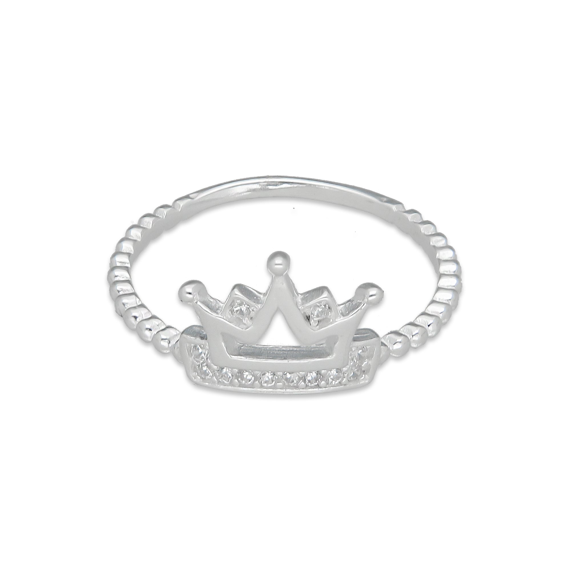 TMPAD010 Anillo de Corona Tipo Quinceañera en Plata Fina.925