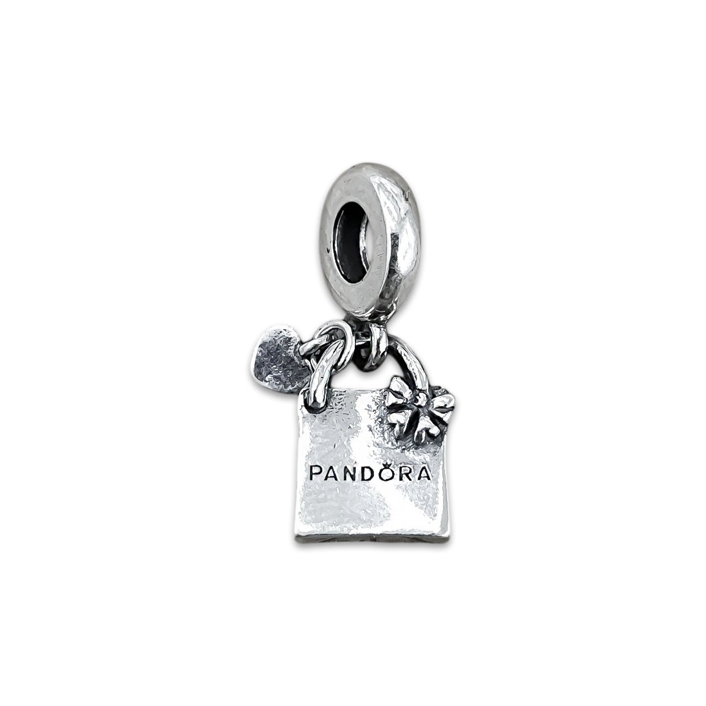 TMPCH025 Dije Charm Pand Bolsa de Regalo Con Moño en Plata Fina .925
