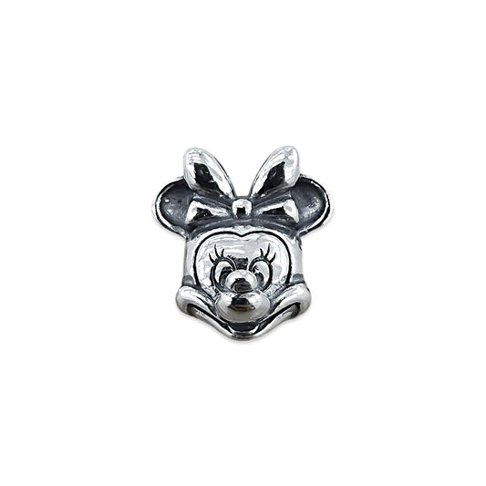 TMPCH028 Dije Charm Pand Minnie Cabeza Lisa en Plata Fina .925