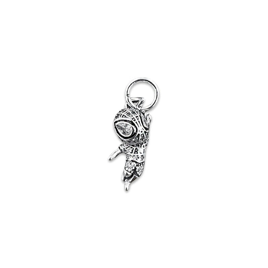 TMPCH043 Dije Charm Pand Spiderman Balanceandose Ojos Zirconia en Plata Fina .925