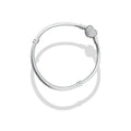 TMPPD007-17 Pulsera Dama Pand Corazón Plata Rosa Pavé 17 cm en Plata Fina .925