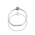TMPPD008-18 Pulsera Dama Pand 3 Círculos con Zirconia 18 cm en Plata Fina .925