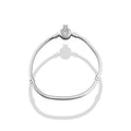 TMPPD012-18 Pulsera Dama Pand Óvalo Centro Zirconias Corona 18 cm en Plata Fina .925