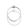TMPPD013-18 Pulsera Dama Pand Círculo Centro Dorado 18 cm en Plata Fina .925