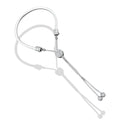 TMPPD017 Pulsera Dama Pand Corazón con Zirconias Blancas Ajustable en Plata Fina .925