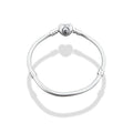 TMPPD021-17 Pulsera Dama Pand Corazón Liso 17 cm en Plata Fina .925