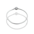 TMPPD027-18 Pulsera Dama Pand Círculo con Corazón Zirconias 18 cm en Plata Fina .925